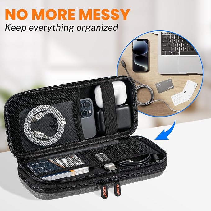 Double-Layer Electronics Organizer Travel Case - Image 4