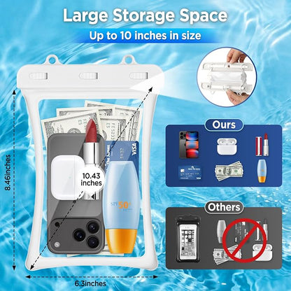 CACOE [Floatable Floating Universal IPX8 Waterproof Phone case 2 Pack-Up to - Image 3