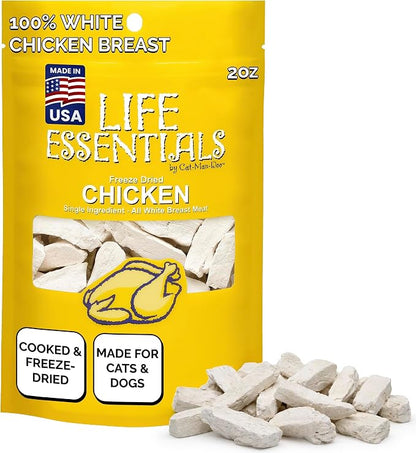 Life Essentials by Cat-Man-Doo | Chicken - 2oz. Bag | Freeze Dried Chicken Cat by LifeEssentialsbyCat-Man-Doo