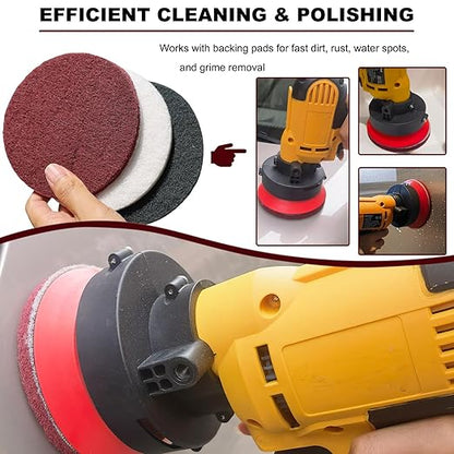 15 Pack 5 Inch Hoop and Loop Multipurpose Scrubber Scouring Pads - Image 5
