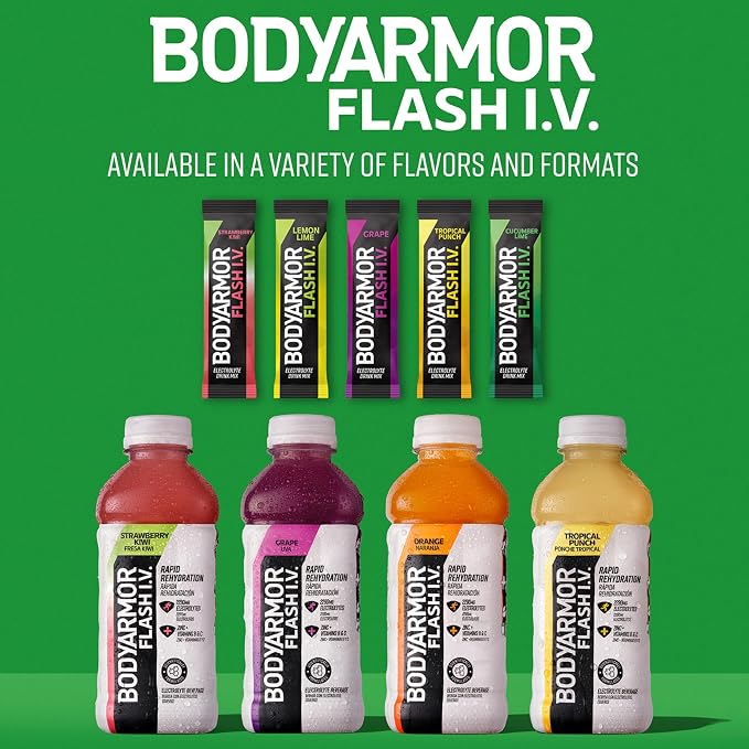 BODYARMOR Flash IV Electrolyte Packets, Strawberry Kiwi - Image 7