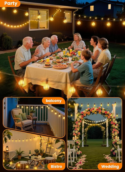 Outdoor String Patio Lights, 200FT 100 LED Patio Lights Waterproof, Connectable - Image 5