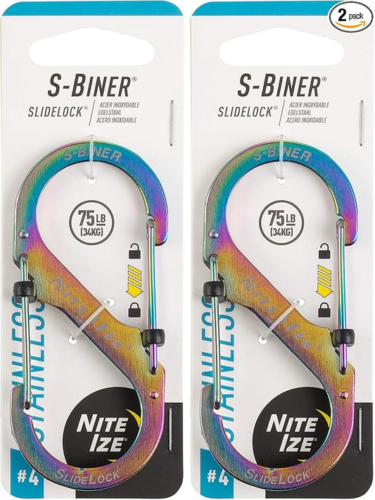 Nite Ize S-Biner SlideLock Stainless Steel, Size #4 by Nite+Ize
