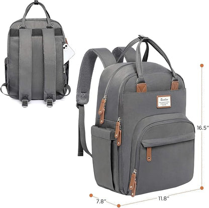 RUVALINO Diaper Bag Backpack, Large Capacity, Waterproof and Stylish, Iron Gray - Image 9