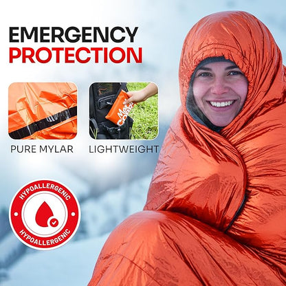 Emergency Sleeping Bag for Survival Gear and Supplies Life Bivy Sack Waterproof - Image 5