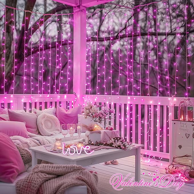 JMEXSUSS 300 LED Curtain Lights Plug in - Image 9