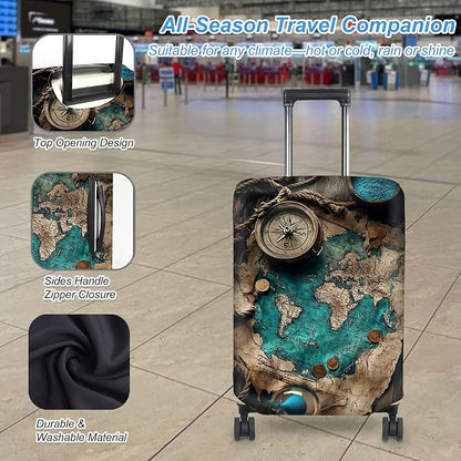 Luggage Cover Protector for 30-32 Inch Suitcases, TSA Approved Elastic Travel - Image 3
