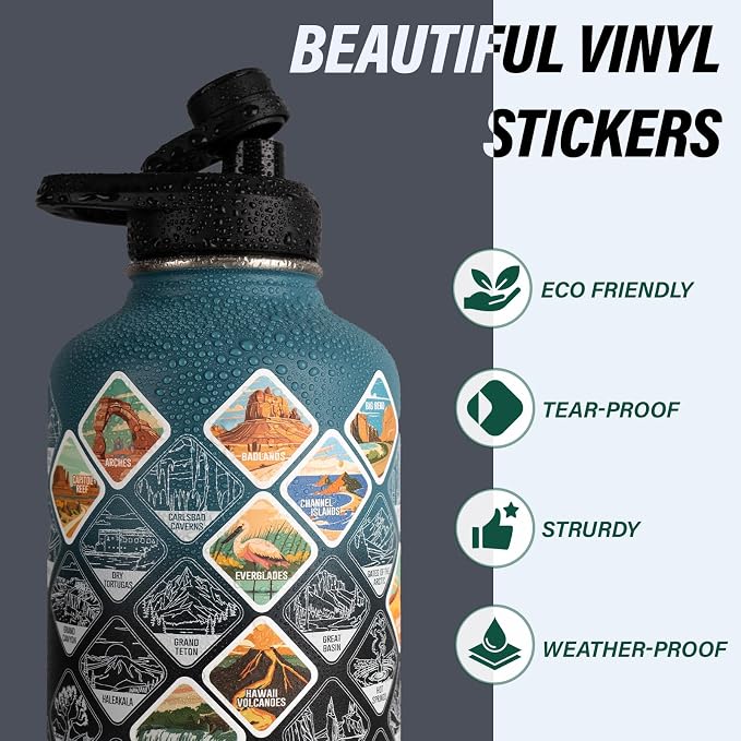 DYSANKY National Parks Water Bottle – 64 oz Insulated Stainless Steel Bottle - Image 4