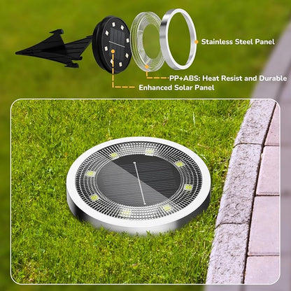 INCX Solar Ground Lights, 24 Pack Solars Light Outdoor Waterproof, Solar Garden - Image 8
