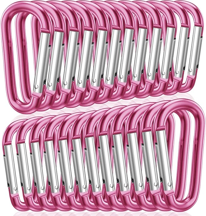 STURME 2" Aluminum D Ring Carabiners Clip D Shape Spring Loaded Gate Small by STURME
