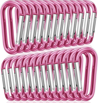 STURME 2" Aluminum D Ring Carabiners Clip D Shape Spring Loaded Gate Small by STURME