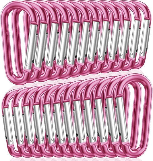 STURME 2" Aluminum D Ring Carabiners Clip D Shape Spring Loaded Gate Small by STURME