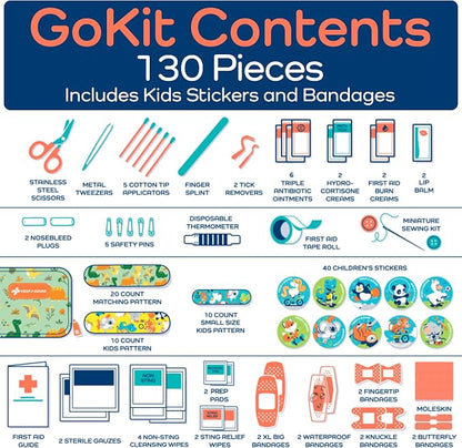 KeepGoing Travel First Aid Kit for Kids – 130 Pc. for Car, Diaper Bag & Backpack - Image 7