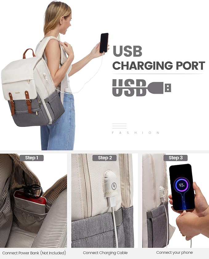 LOVEVOOK Travel Laptop Backpack Purse - Image 5