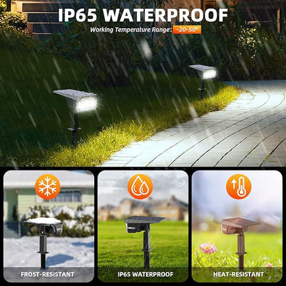 LEREKAM Solar Spot Lights Outdoor Landscape Lights, IP65 Outdoor Waterproof - Image 2