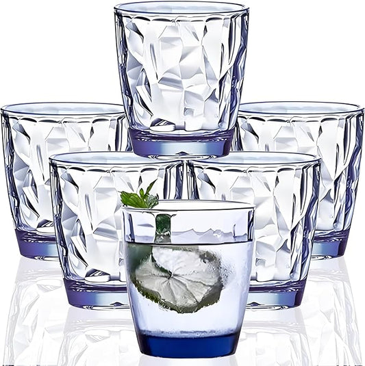 10 Oz Unbreakable Tritan Drinking Glasses Shatterproof Acrylic Glasses by VEILEDGEM