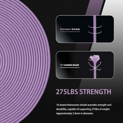 Abma Cord 2.4mm Paracord 275 100ft Nylon Rope 4 Strands Tactical Parachute Cord - Image 4