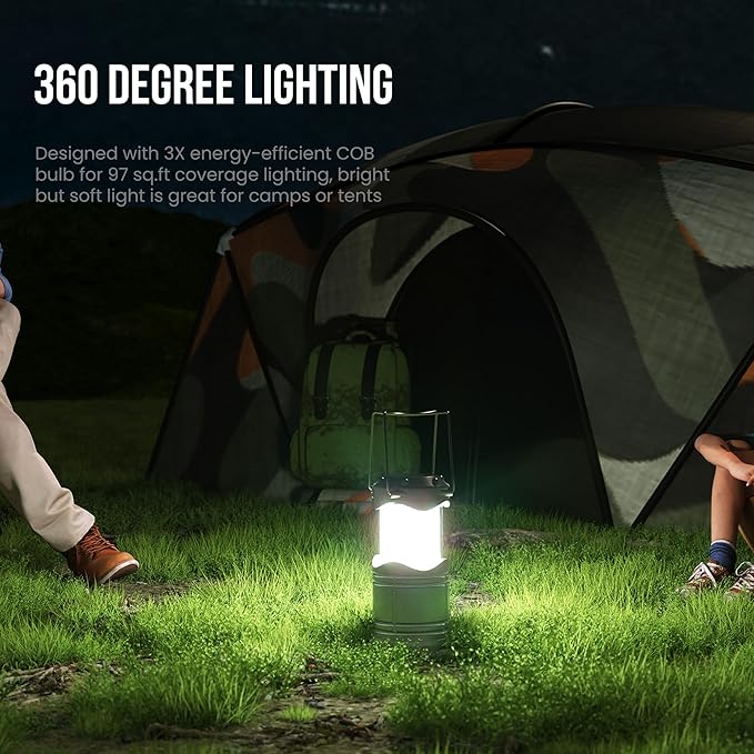 Lichamp LED Camping Lantern, 4 Pack Battery Powered Flashlight - Image 3