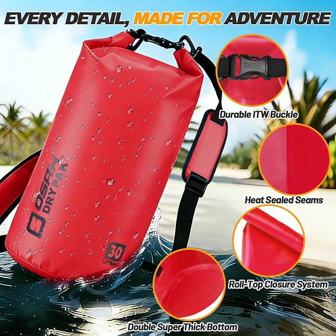 Waterproof Dry Bag, 5L/10L/20L/30L/40L Roll Top Lightweight Storage Backpack - Image 4