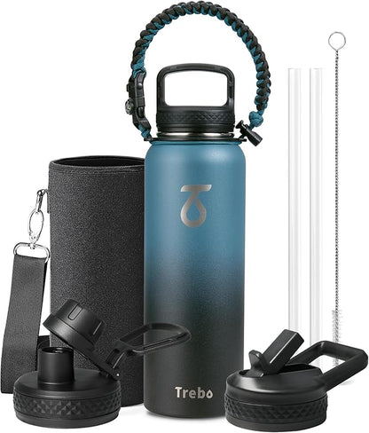 Trebo Water Bottle Insulated 40oz by StayHotStayColdStayGreen