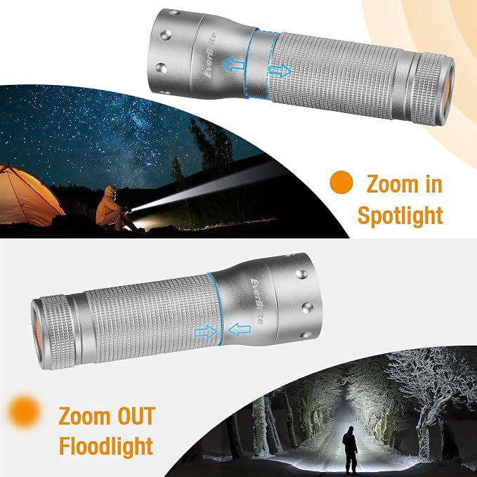 EverBrite Mini Flashlight, Zoomable LED Flash Light, 3 Modes, 3AAA Batteries - Image 7