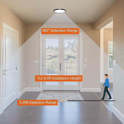 9 Inch Motion Sensor Light Indoor, Flush Mount Light Fixture, Motion Sensor - Image 4