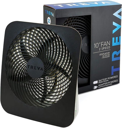Treva 10-Inch Portable Fan, Powered by Battery and/or AC Adapter - Image 7