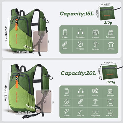 BECOJADDE 15L Small Hiking Backpack - Image 4