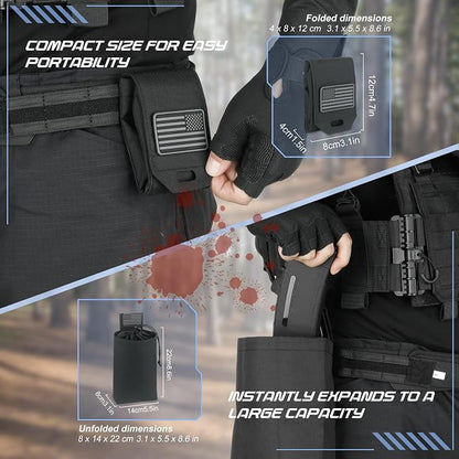 Tactical Dump Pouch for Battle Belt & MOLLE Systems | Foldable Mag Pouch - Image 4