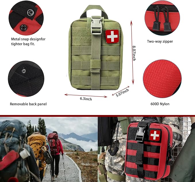 Universal IFAK Trauma First Aid Kit Molle Pouches Emergency Survival Kit - Image 3