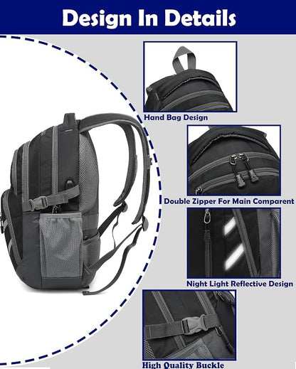 ProEtrade Backpack Bookbag for College Laptop Travel, Fit Laptop Up to 15.6 inch - Image 3