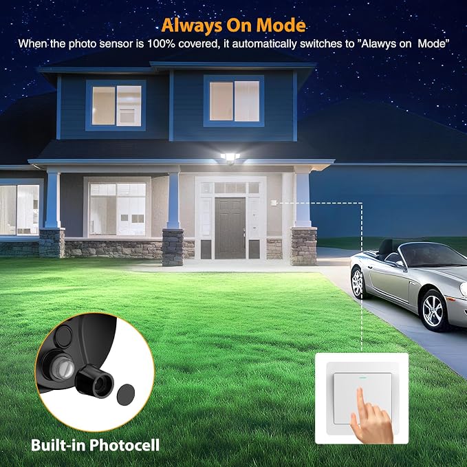 Onforu 90W Dusk to Dawn Outdoor Lighting, 10000lm Flood Lights Outdoor - Image 4
