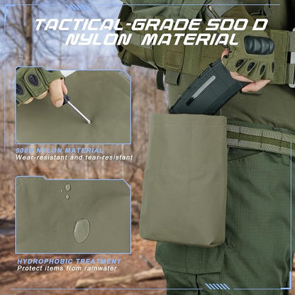 Tactical Dump Pouch for Battle Belt & MOLLE Systems | Foldable Mag Pouch - Image 2