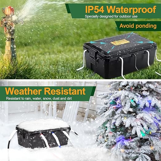 NineLeaf Large Outdoor Electrical Box, IP54 Waterproof Extension Cord Cover - Image 3