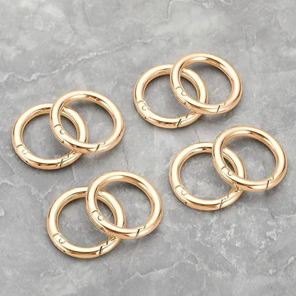 Gkeygo Key Ring Clip, 4/5 Inch Keychain Rings, 8 Pack Round Carabiner Clip - Image 7