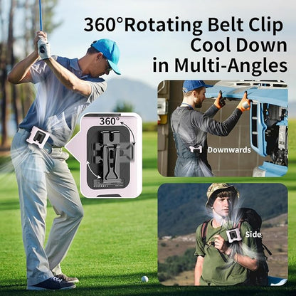 Socool 14500mAh Portable Waist Fan Clip on Belt 360 Rotation Wearable - Image 5