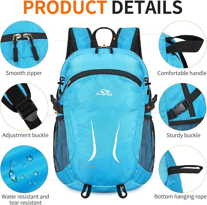 Small Hiking Backpack 35L Travel Lightweight Hiking Packable Daypack - Image 5