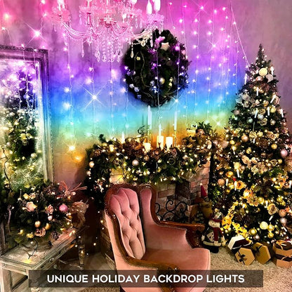 suddus Curtain Lights for Bedroom, 192 Led 8.3ft x 5.25ft Hanging String Lights - Image 3
