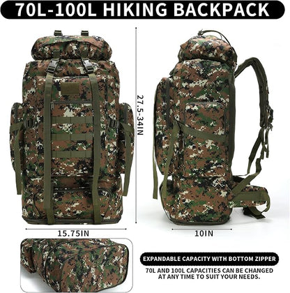 Hiking Backpack for Men 70L/100L Camping Backpack Military Rucksack Molle 3 - Image 2