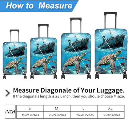 Luggage Cover Protector for 22-24 Inch Suitcases, TSA Approved Elastic Travel - Image 2