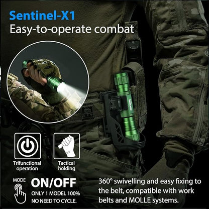 SAOPRKLER Tactical Flashlight 1200 High Lumen Duty Belt Flashlight - Image 3