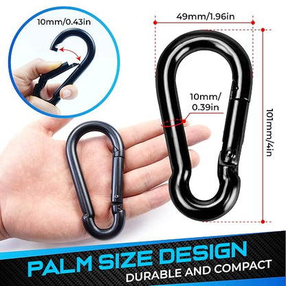PAMAZY 2Pcs 4In Spring Snap Hooks 700LBS Capacity, Carabiner Clip, Heavy Duty - Image 3
