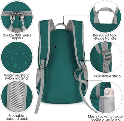 ZOMAKE Lightweight Packable Backpack 28L, Foldable Backpacks Water Resistant - Image 4