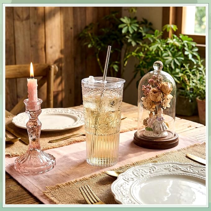 16 Set 20oz Vintage Plastic Tumbler - Image 4