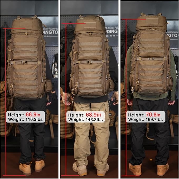 Mardingtop 75L Molle Hiking Internal Frame Backpacks - Image 9