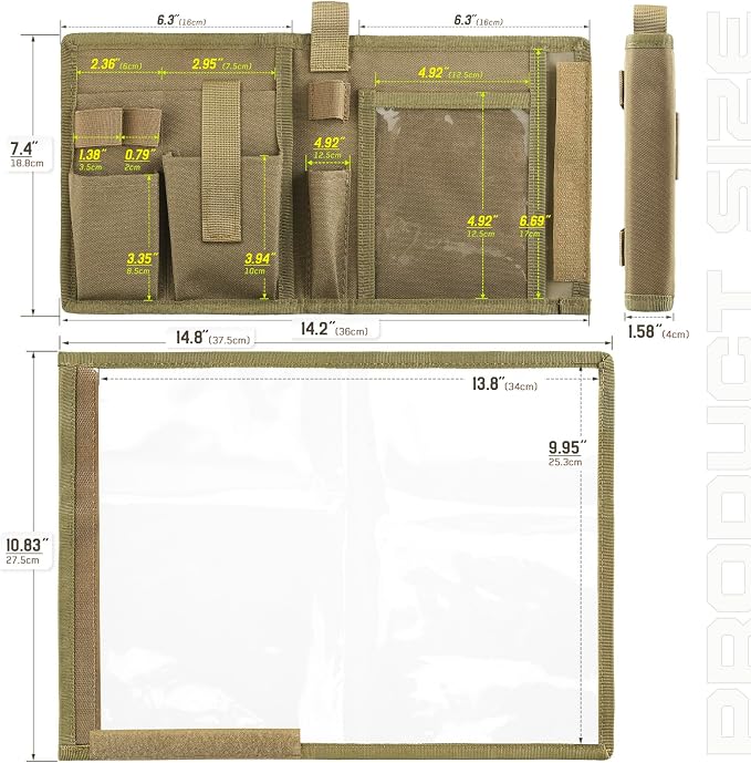 LIVANS Tactical Pouch Military Map Case Holder Army Foldable Map Storage Pouch - Image 7