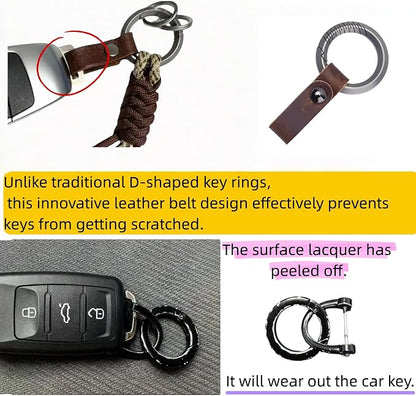 Titanium Alloy Keychain Clip & Leather Loop - Image 7