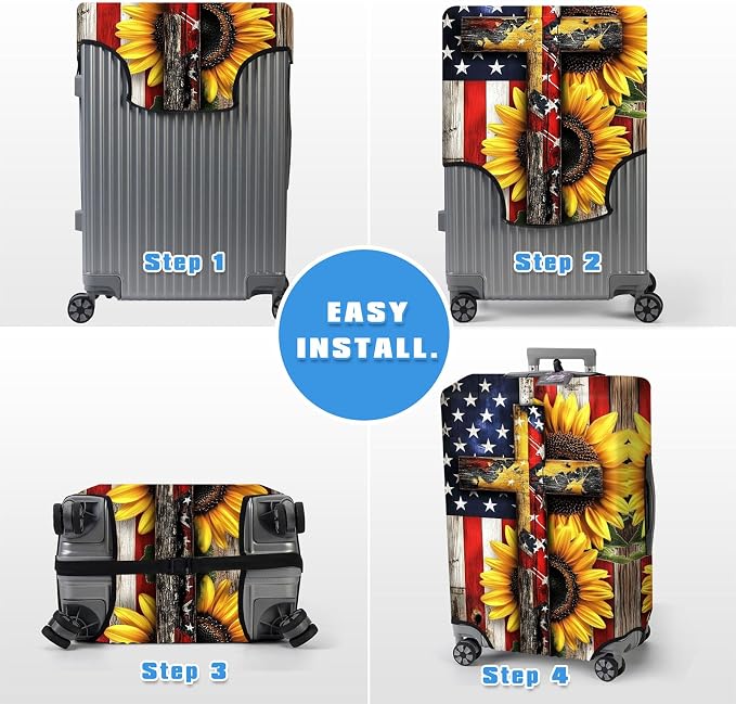 Luggage Cover Protector for 26-28 Inch Suitcases, TSA Approved Elastic Travel - Image 6