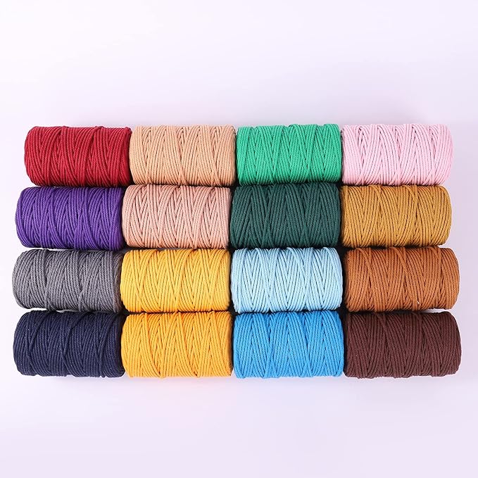 Lake Blue Cotton Macrame Cord, 4mm x 109Yards, Crafts & More - Image 5
