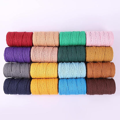 Lake Blue Cotton Macrame Cord, 4mm x 109Yards, Crafts & More - Image 5